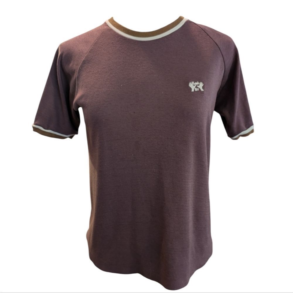 70s women's vintage Hands off brown‎ cotton tshirt size medium